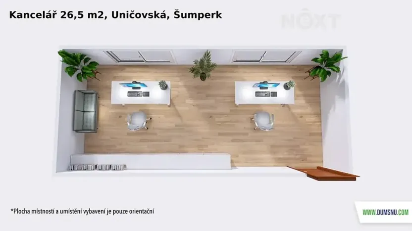 Pronájem kanceláře, Šumperk, Uničovská, 26 m2