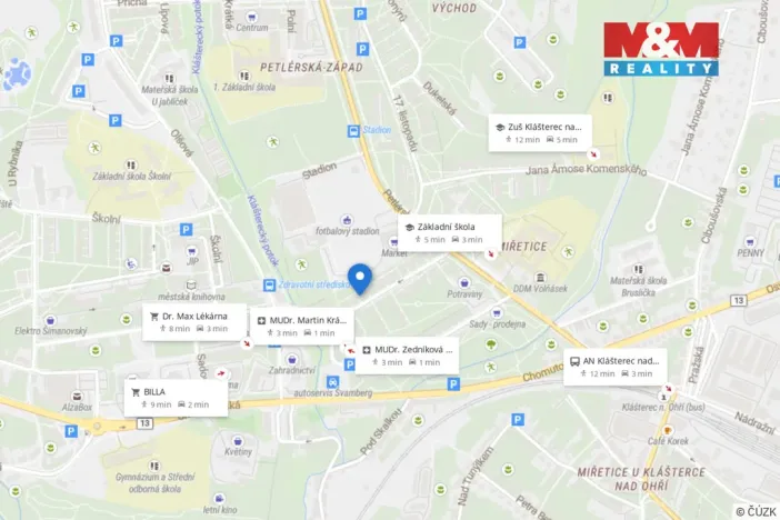 Pronájem bytu 1+kk, Klášterec nad Ohří - Miřetice u Klášterce nad Ohří, Pod Stadionem, 27 m2