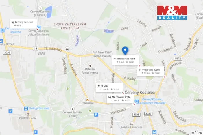 Prodej zahrady, Červený Kostelec, 394 m2