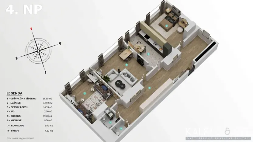 Prodej bytu 3+1, Kladno, Vrchlického, 78 m2