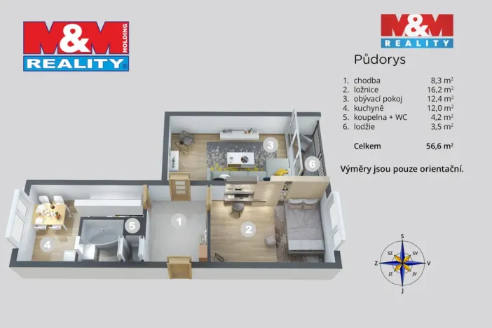Prodej bytu 2+1, Ústí nad Labem - Severní Terasa, Glennova, 62 m2