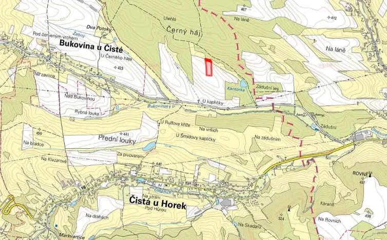Prodej pole, Čistá u Horek, 11801 m2