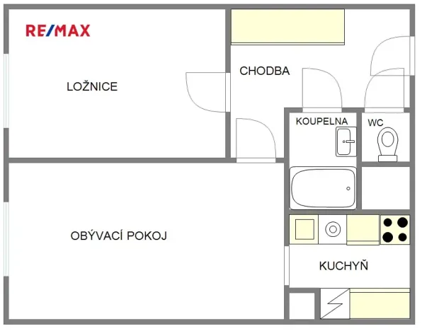 Pronájem bytu 2+kk, Praha - Horní Měcholupy, Ravennská, 43 m2
