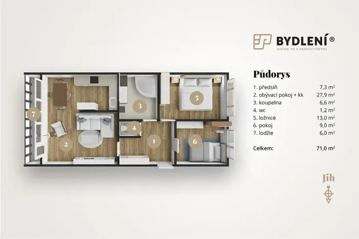 Pronájem bytu 3+kk, Teplice, Trnovanská, 71 m2