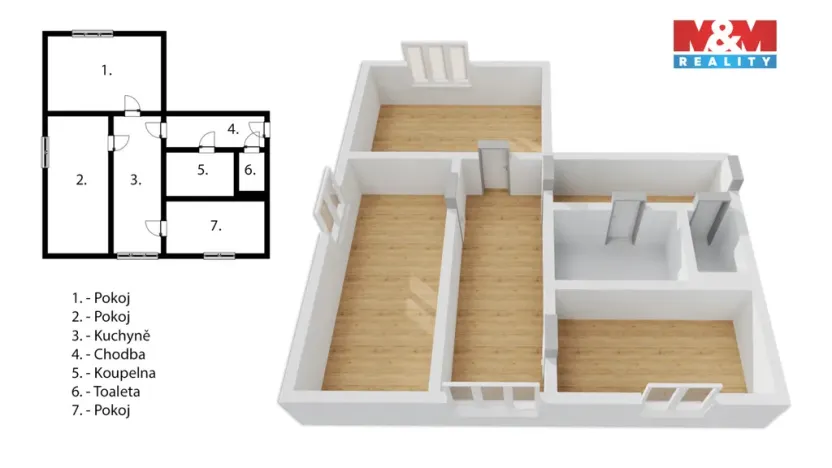 Prodej bytu 3+kk, Moravská Třebová - Boršov, 66 m2