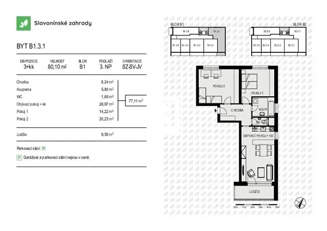 Prodej bytu 3+kk, Olomouc, Loudova, 80 m2