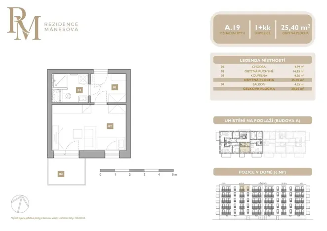 Prodej bytu 1+kk, Lipník nad Bečvou, Mánesova, 25 m2