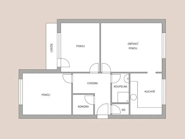 Prodej bytu 3+1, Vysoké Mýto, Lidická, 75 m2