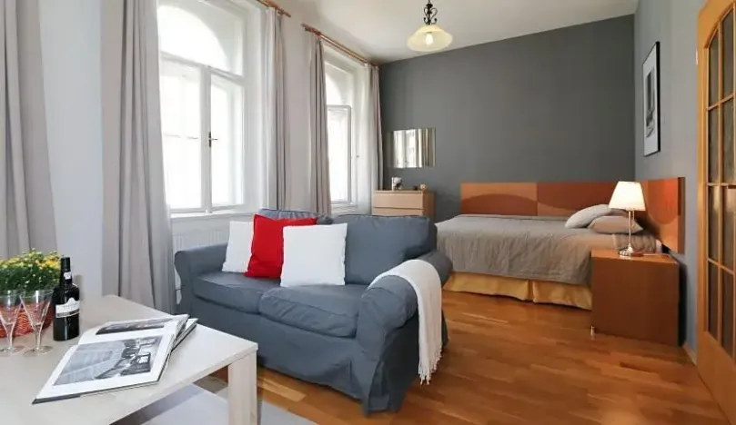 Pronájem bytu 1+kk, Praha - Vinohrady, Sázavská, 35 m2