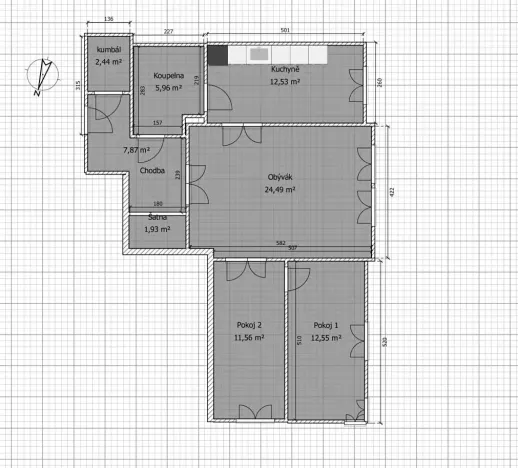 Pronájem bytu 3+1, Teplice, Karla Čapka, 80 m2