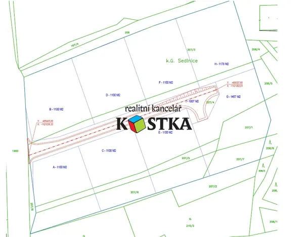 Prodej pozemku pro bydlení, Sedlnice, 1100 m2