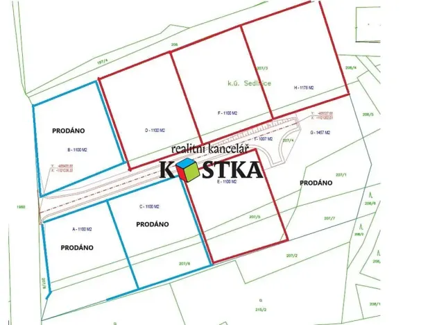 Prodej pozemku pro bydlení, Sedlnice, 1100 m2