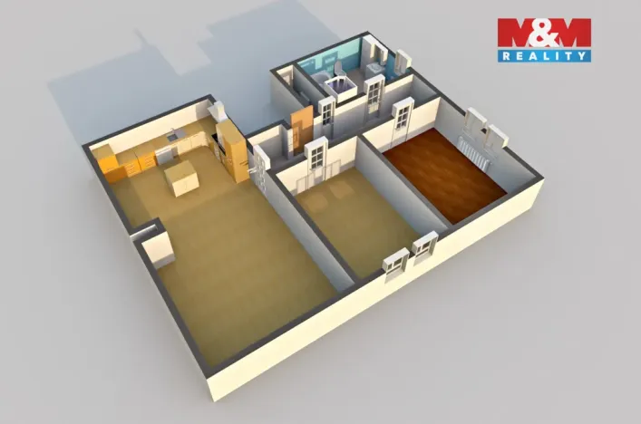 Pronájem bytu 3+kk, Děčín - Děčín VI-Letná, Budapešťská, 100 m2