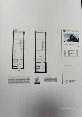 Pronájem bytu 2+kk, Praha - Vysočany, Kolbenova, 54 m2