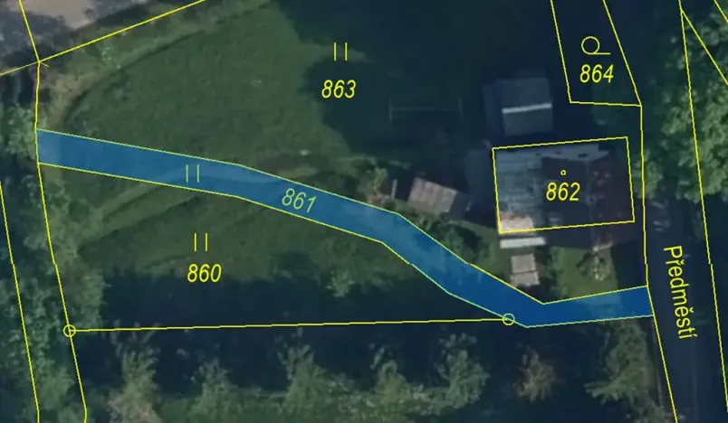 Prodej louky, Český Dub, 437 m2