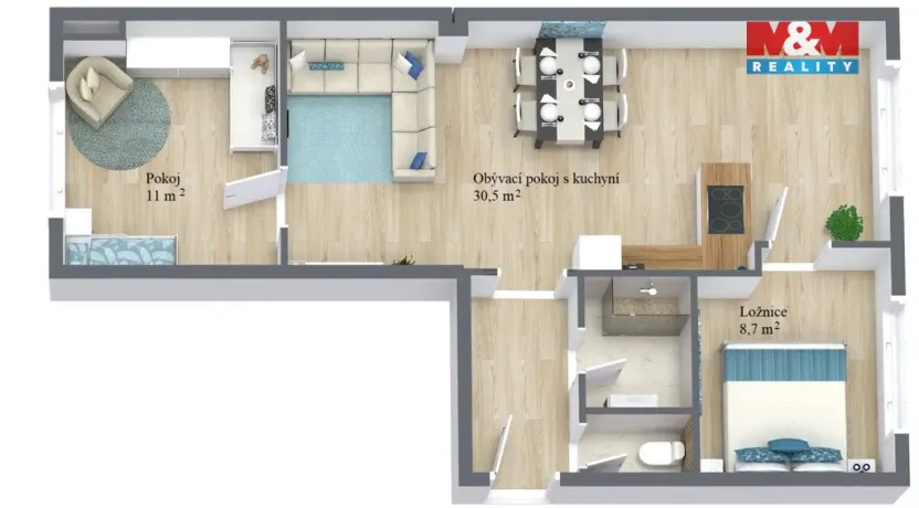 Prodej bytu 3+kk, Kutná Hora - Šipší, Ortenova, 55 m2