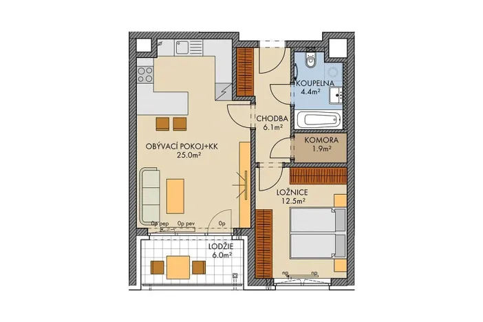 Prodej bytu 2+kk, Praha, Huppnerova, 52 m2