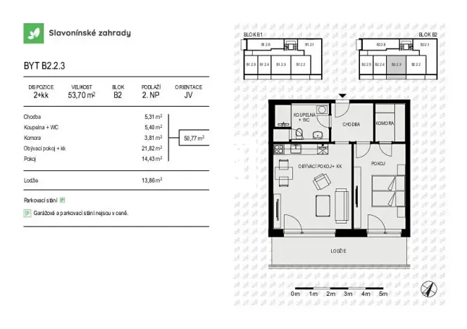 Prodej bytu 2+kk, Olomouc, Loudova, 54 m2