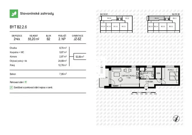Prodej bytu 2+kk, Olomouc, Loudova, 55 m2