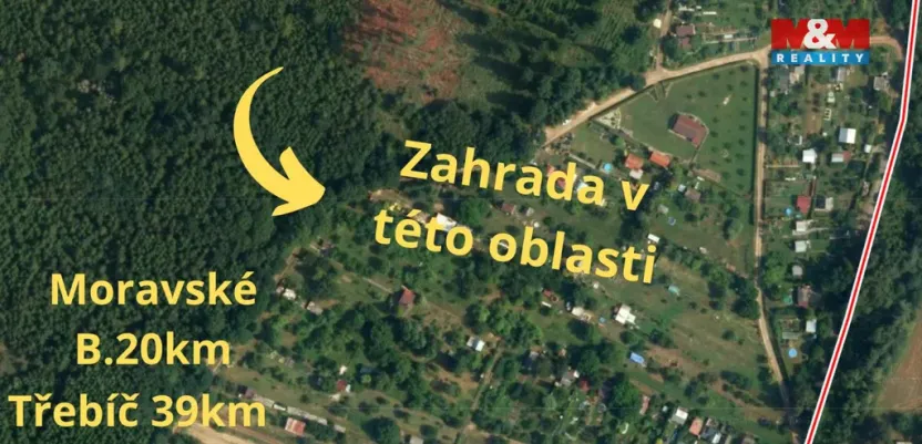 Prodej zahrady, Jemnice, 1003 m2