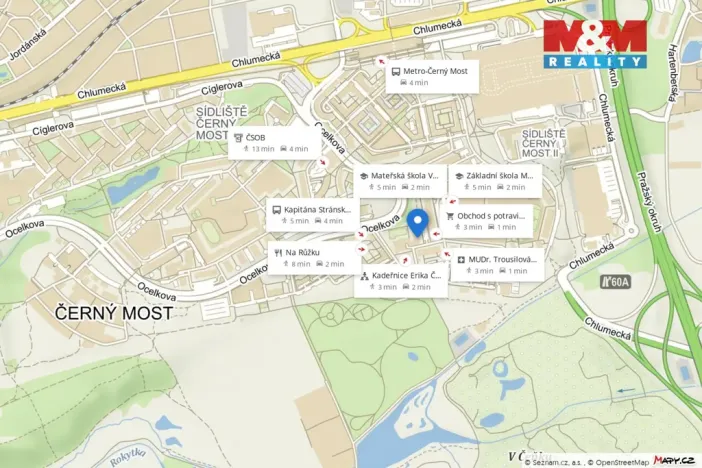 Prodej bytu 2+kk, Praha - Černý Most, Kpt. Stránského, 45 m2