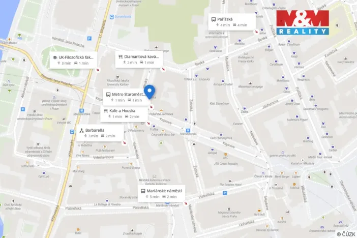 Pronájem bytu 1+kk, Praha - Josefov, Valentinská, 31 m2