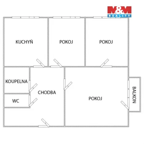 Prodej bytu 3+1, Nepomyšl, 90 m2