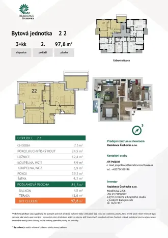 Prodej bytu 3+kk, Havlíčkův Brod, Stromovka, 98 m2
