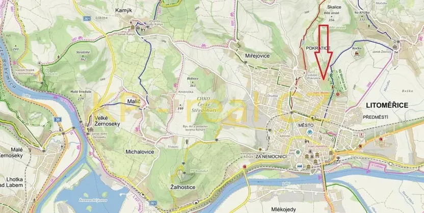 Prodej zahrady, Litoměřice, 912 m2