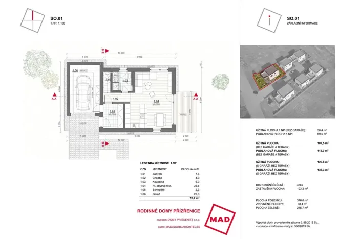 Prodej rodinného domu, Brno, Modřická, 138 m2