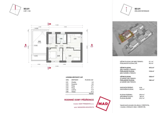 Prodej rodinného domu, Brno, Modřická, 138 m2