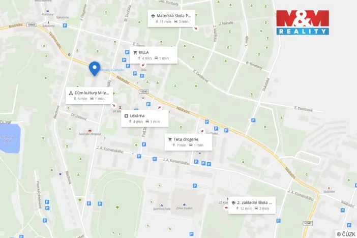 Pronájem bytu 3+1, Milevsko, Nádražní, 84 m2