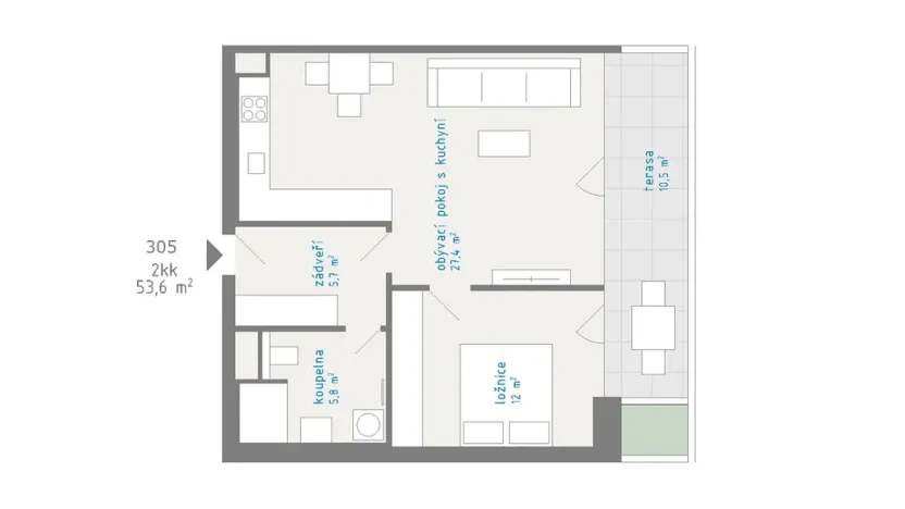Prodej bytu 2+kk, Hradec Králové - Kukleny, Pražská třída, 54 m2