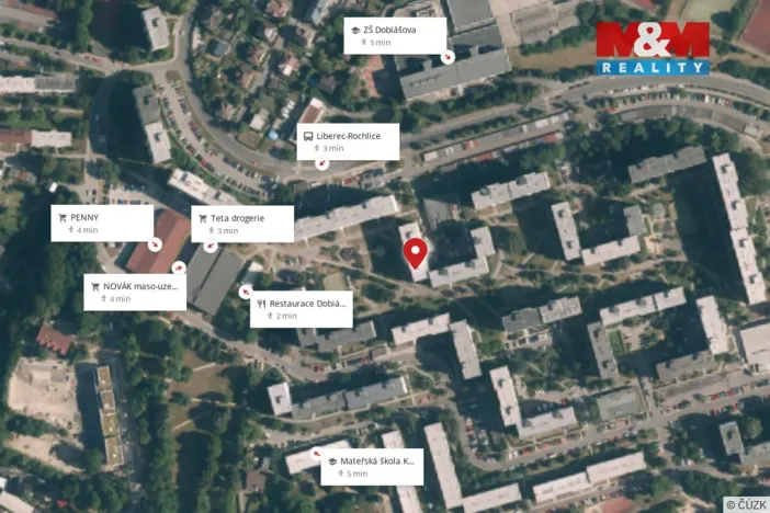 Pronájem bytu 2+kk, Liberec - Liberec VI-Rochlice, Dobiášova, 42 m2