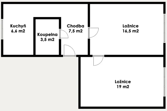 Prodej bytu 2+1, Most, Vítězslava Nezvala, 55 m2