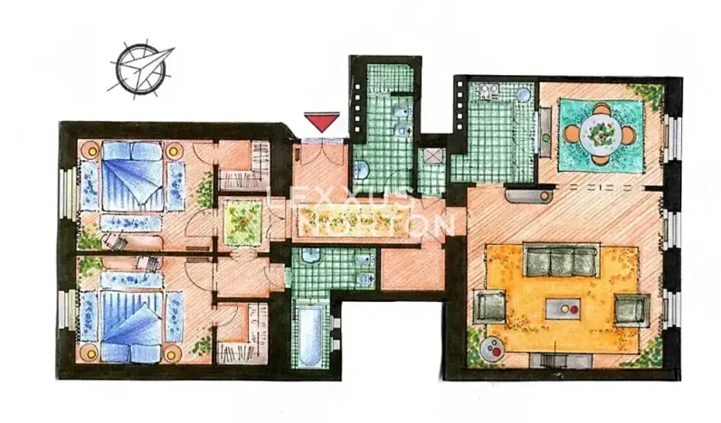 Pronájem bytu 3+1, Praha - Nové Město, Odborů, 104 m2