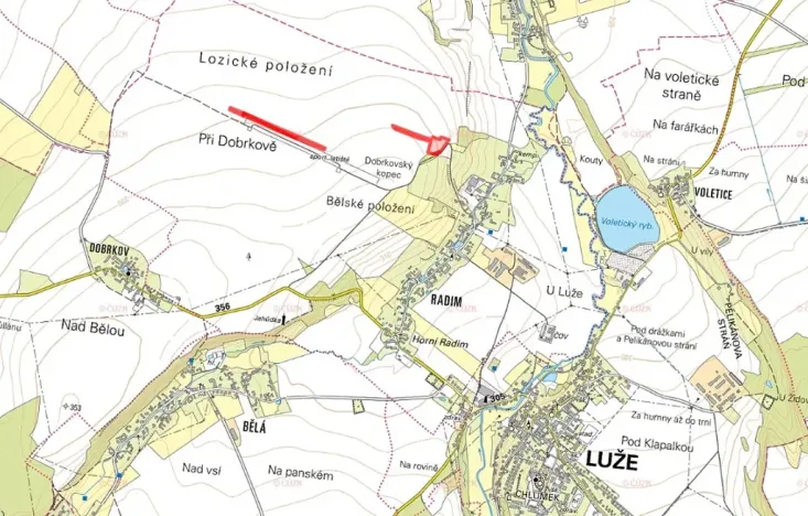 Prodej pole, Luže, 19843 m2