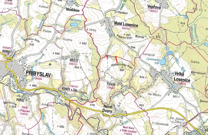 Prodej pole, Velká Losenice, 6511 m2