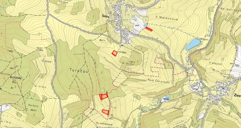 Prodej louky, Strašice, 4942 m2