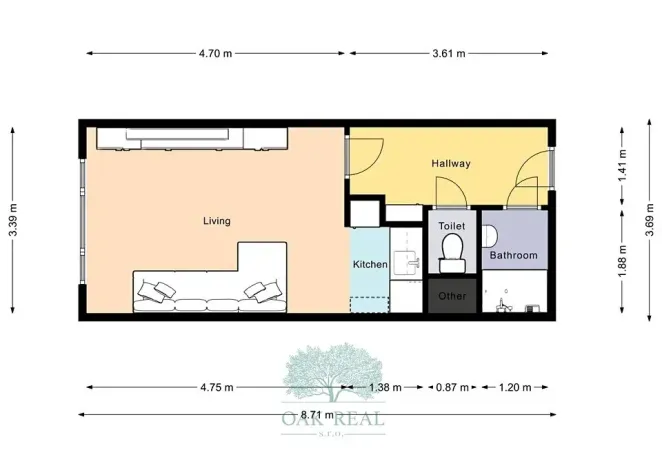 Prodej bytu 1+kk, Praha - Háje, Hlavatého, 27 m2