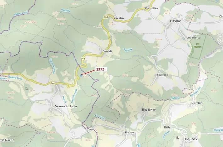 Dražba lesa, Vranová Lhota, 5978 m2