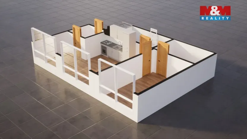 Pronájem bytu 2+kk, Jablonné v Podještědí, Zdislavy z Lemberka, 49 m2