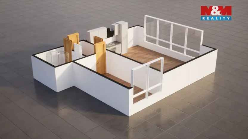 Pronájem bytu 2+kk, Jablonné v Podještědí, Zdislavy z Lemberka, 48 m2