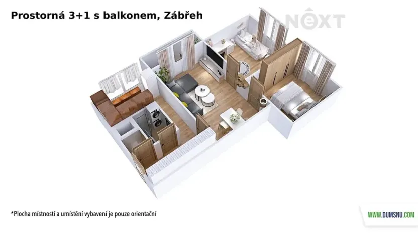 Pronájem bytu 3+1, Zábřeh, Křížkovského, 62 m2