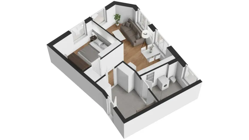 Pronájem bytu 2+kk, Kralupy nad Vltavou, S. K. Neumanna, 53 m2