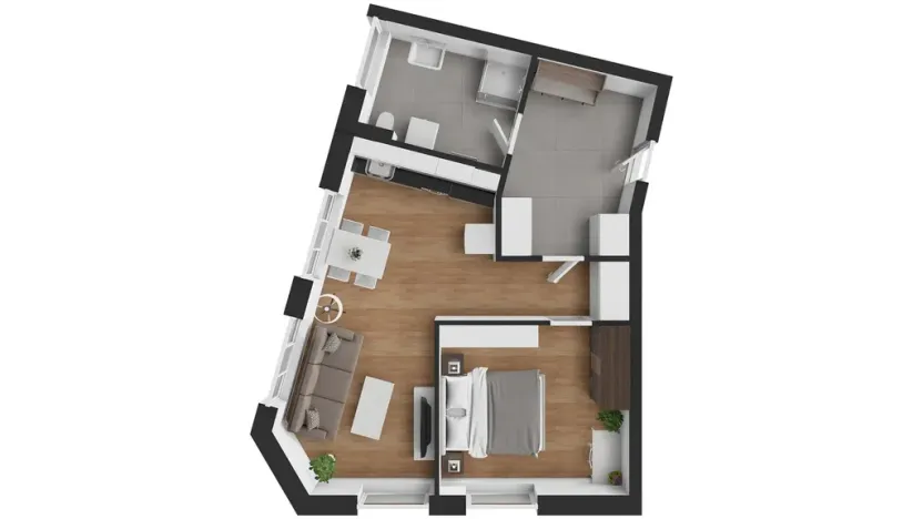 Pronájem bytu 2+kk, Kralupy nad Vltavou, S. K. Neumanna, 53 m2