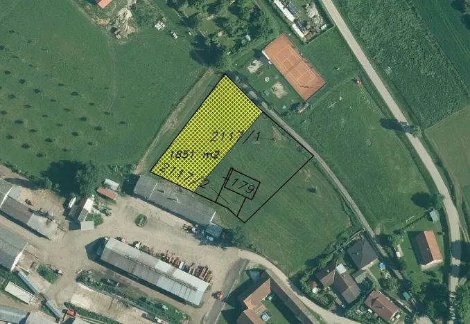 Prodej komerčního pozemku, Ratiboř, 1851 m2