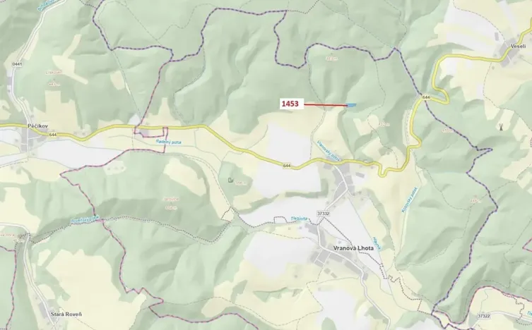 Dražba lesa, Vranová Lhota, 3122 m2