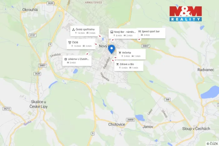 Pronájem bytu 4+1, Nový Bor, Palackého, 115 m2