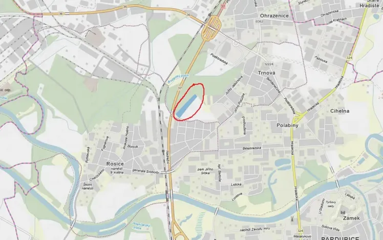 Prodej podílu lesa, Pardubice, 9649 m2